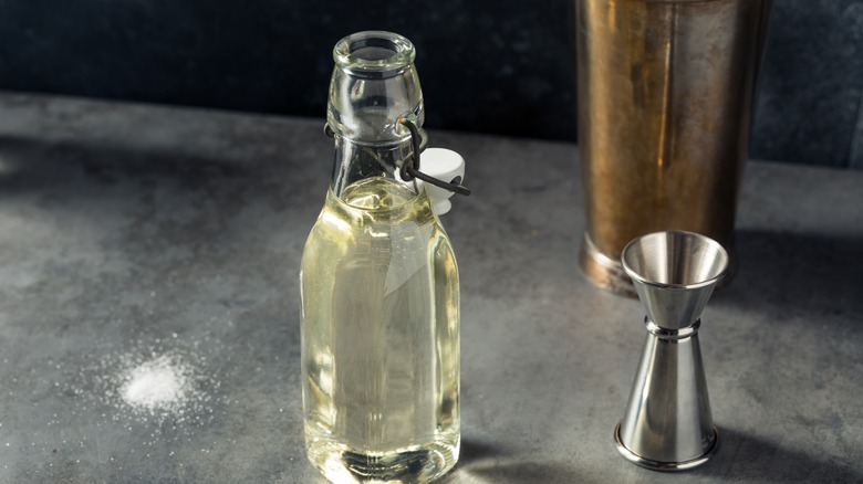 Simple syrup in a bottle