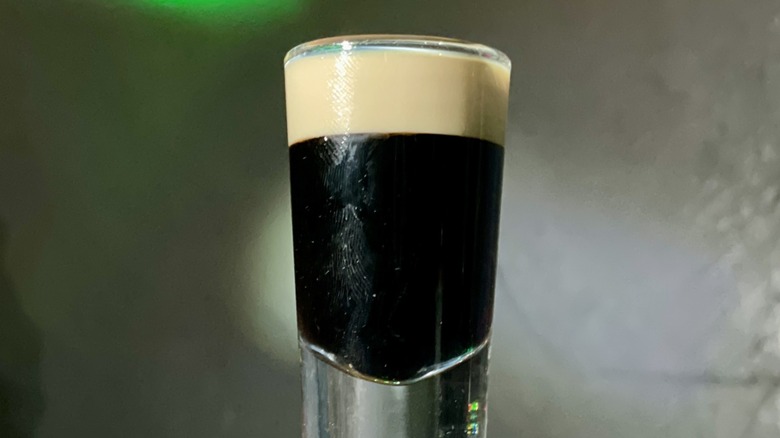 baby Guinness in shot glass